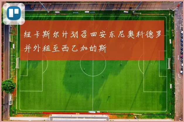 纽卡斯尔计划召回安东尼奥科德罗并外租至西乙加的斯